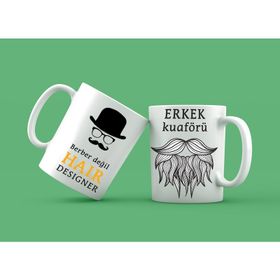 Kişiye Özel Kuaför Tasarımlı Kupa Bardak