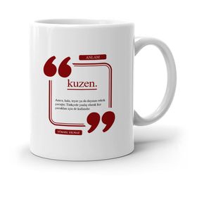 Kişiye Özel Kuzen Beyaz Kupa Bardak