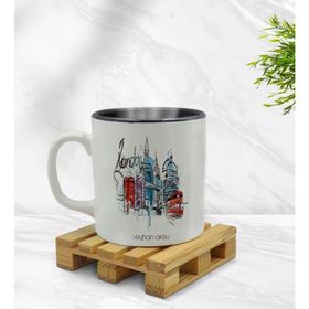 Kişiye Özel London Tasarımlı İçi Siyah Renkli Model 4 Kupa