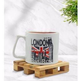 Kişiye Özel London Tasarımlı Middle Beyaz Model 3 Kupa