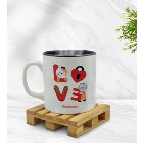 Kişiye Özel Love Tasarımlı İçi Siyah Renkli Model 1 Kupa