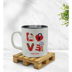 Kişiye Özel Love Tasarımlı İçi Siyah Renkli Model 1 Kupa