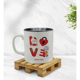 Kişiye Özel Love Tasarımlı İçi Siyah Renkli Model 1 Kupa