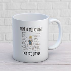 Kişiye Özel Makina Mühendisi Kupa Bardak