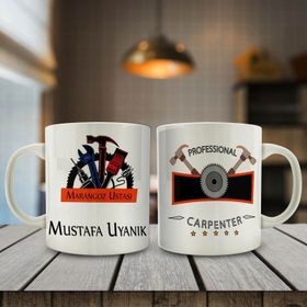 Kişiye Özel Marangoz Ustası Kupa Bardak