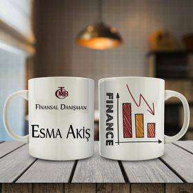 Kişiye Özel Mesleki Finansal Danışman Tasarım Hediyelik Kupa Bardak