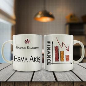 Kişiye Özel Mesleki Finansal Danışman Tasarım Hediyelik Kupa Bardak