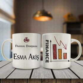 Kişiye Özel Mesleki Finansal Danışman Tasarım Hediyelik Kupa Bardak