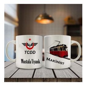 Kişiye Özel Mesleki Makinist Tasarım Hediyelik Kupa Bardak