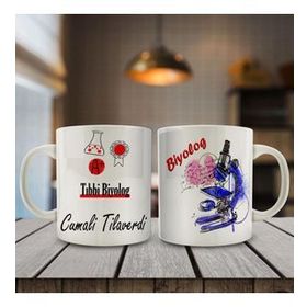 Kişiye Özel Mesleki Tıbbi Biyolog Tasarım Hediyelik Kupa Bardak