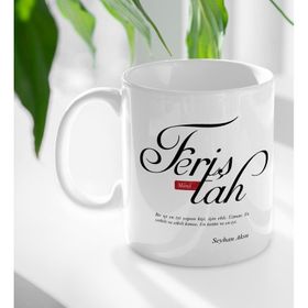 Kişiye Özel Mânâ Feriştah Beyaz Kupa Bardak