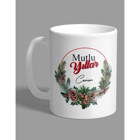 Kişiye Özel Mutlu Yıllar Temalı Kupa Bardak
