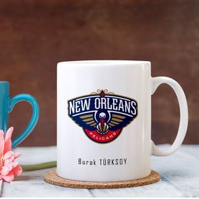 Kişiye Özel Nba New Orleans Pelicans Beyaz Kupa Bardak