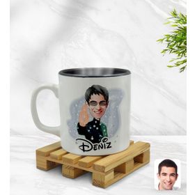 Kişiye Özel Neo Matrix Karikatürlü Siyah Kupa Bardak