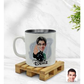 Kişiye Özel Neo Matrix Karikatürlü Siyah Kupa Bardak