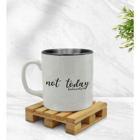Kişiye Özel Not Today Tasarımlı İçi Siyah Renkli Model 1 Kupa