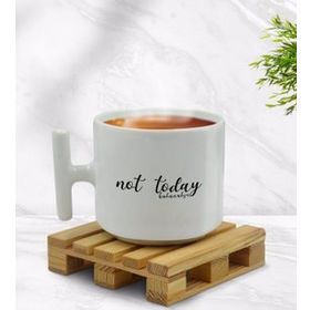 Kişiye Özel Not Today Tasarımlı T Kulplu Beyaz Middle Kupa