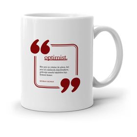 Kişiye Özel Optimist-3 Beyaz Kupa Bardak