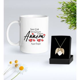 Kişiye Özel Seni Çok Seviyorum Annem Tasarımlı Kupa