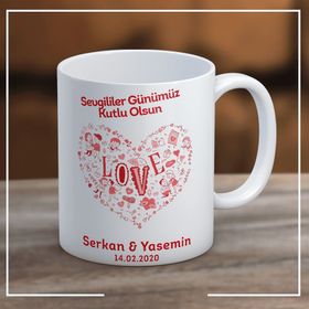 Kişiye Özel Sevgililer Günümüz Kutlu Olsun Kupa