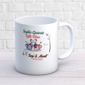 Kişiye Özel Sevgililer Günümüz Kutlu Olsun Kupa