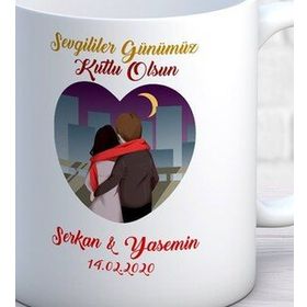 Kişiye Özel Sevgililer Günümüz Kutlu Olsun Kupa