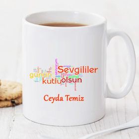 Kişiye Özel Sevgililer Günün Kutlu Olsun Kupa