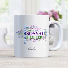 Kişiye Özel Sosyal Bilgiler Öğretmeni Kupa Bardak