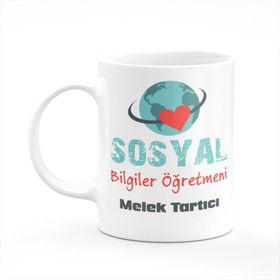 Kişiye Özel Sosyal Bilgiler Öğretmeni Kupa Bardak