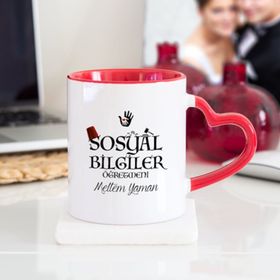 Kişiye Özel Sosyal Bilgiler Öğretmeni Kupa Bardak