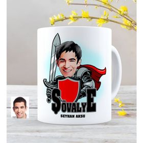 Kişiye Özel Şövalye Karikatürlü Kupa Bardak