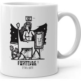 Kişiye Özel Tarot Fortitude Metanet Beyaz Kupa Bardak