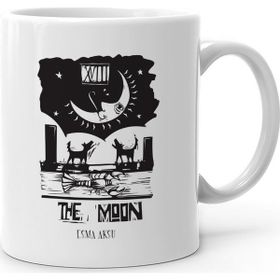 Kişiye Özel Tarot The Moon Ay Beyaz Kupa Bardak