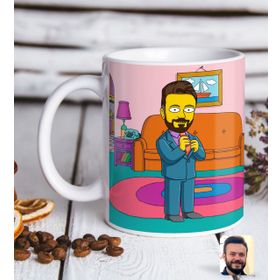 Kişiye Özel The Simpsons Erkek Figürlü Beyaz Kupa Bardak