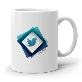 Kişiye Özel Twitter-2 Beyaz Kupa Bardak