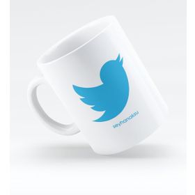 Kişiye Özel Twitter-2 Beyaz Kupa Bardak