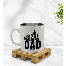 Kişiye Özel Walking Dad Tasarımlı İçi Siyah Renkli Model 2 Kupa