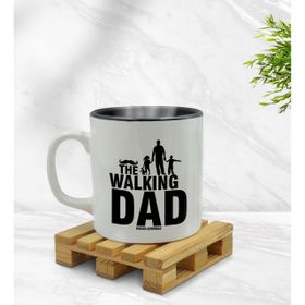 Kişiye Özel Walking Dad Tasarımlı İçi Siyah Renkli Model 2 Kupa