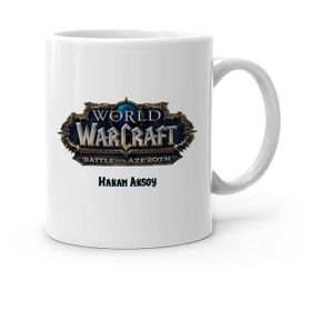 Kişiye Özel World of Warcraft Battle of Azeroth-1 Beyaz Kupa Bardak
