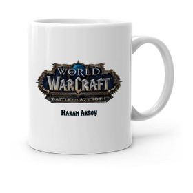 Kişiye Özel World of Warcraft Battle of Azeroth-1 Beyaz Kupa Bardak