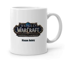 Kişiye Özel World of Warcraft Battle of Azeroth-1 Beyaz Kupa Bardak