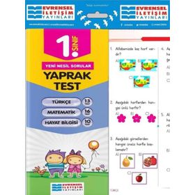 Kitap 1. Sınıf Tüm Dersler Yaprak Testler Yeni-Evrensel İletişim Yayınları