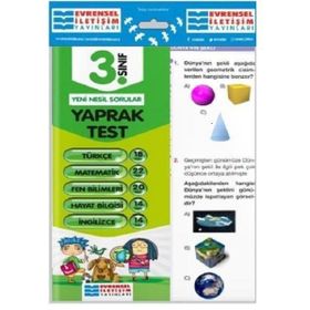 Kitap 3. Sınıf Tüm Dersler Yaprak Testler Yeni-Evrensel İletişim Yayınları