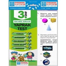 Kitap 3. Sınıf Tüm Dersler Yaprak Testler Yeni-Evrensel İletişim Yayınları