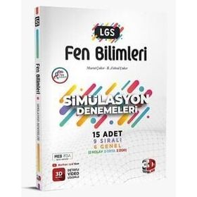 Kitap 3D Yayınları 8. Sınıf LGS Fen Bilimleri Simülasyon 15 Deneme