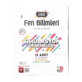 Kitap 3D Yayınları 8. Sınıf LGS Fen Bilimleri Simülasyon 15 Deneme