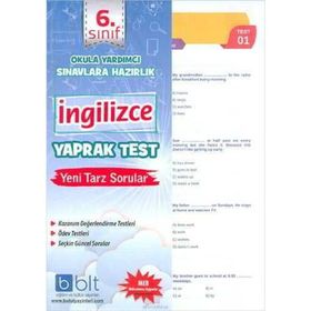 Kitap 6.Sınıf İngilizce Yaprak Test Yeni-Bulut Eğitim ve Kültür Yayınları