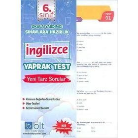 Kitap 6.Sınıf İngilizce Yaprak Test Yeni-Bulut Eğitim ve Kültür Yayınları