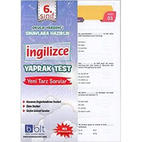 Kitap 6.Sınıf İngilizce Yaprak Test Yeni-Bulut Eğitim ve Kültür Yayınları