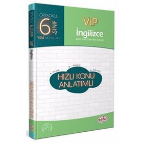 Kitap 6. Sınıf VIP İngilizce Hızlı Konu Anlatımlı YenEditör Yayınları
